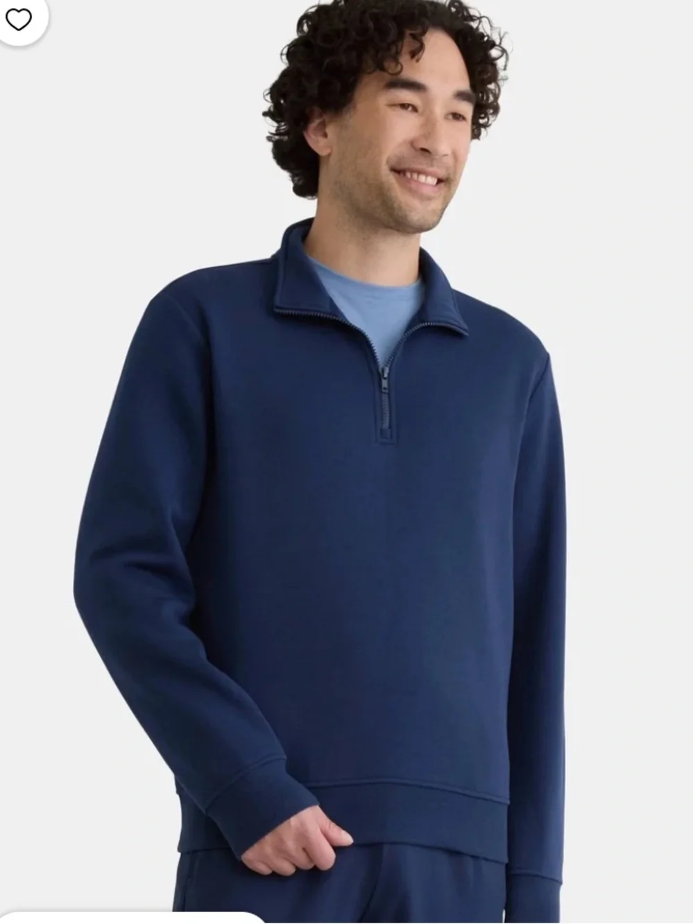 Half-Zip 🙂Navy Pullover Sweater Men